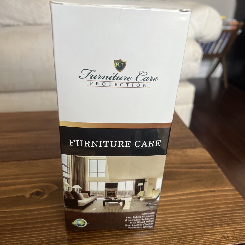 NEW Furniture Care Protection Box Set Fabric Wood Polish Leather New Open Box